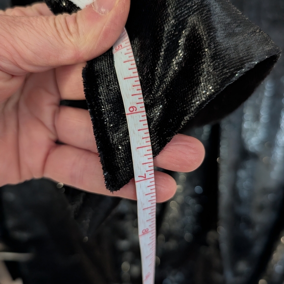 Frame Soft Touch Black Metallic Blouse, Size Large - Picture 13 of 14